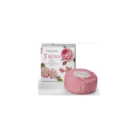 3 ROSA SAPONE PROFUMATO 100 G